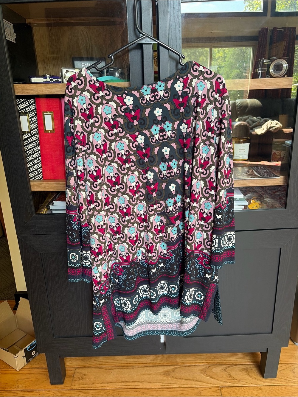 Talbots Pink Multi Floral-Print Long Sleeve Tee